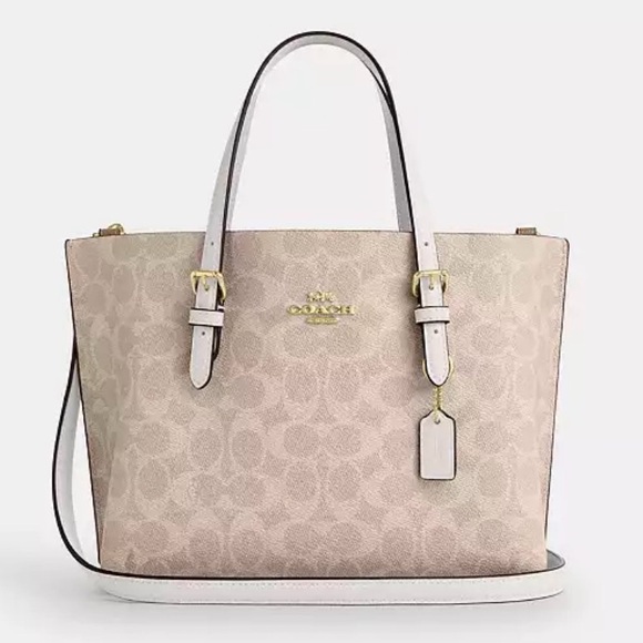 Coach Handbags - COACH Mollie Tote Bag 25 In Signature Canvas